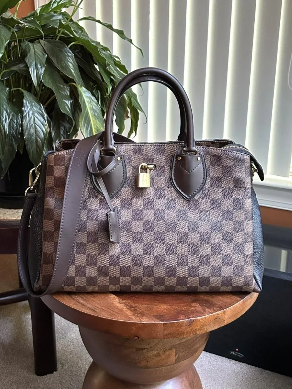 LOUIS VUITTON Damier Ebene Normandy Bag, Black